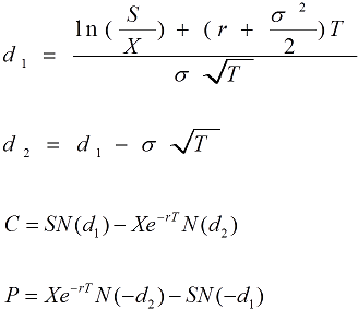 Binary option equation